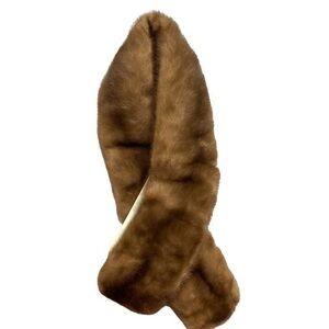Oleg Cassini fur mink stole neck wrap collar